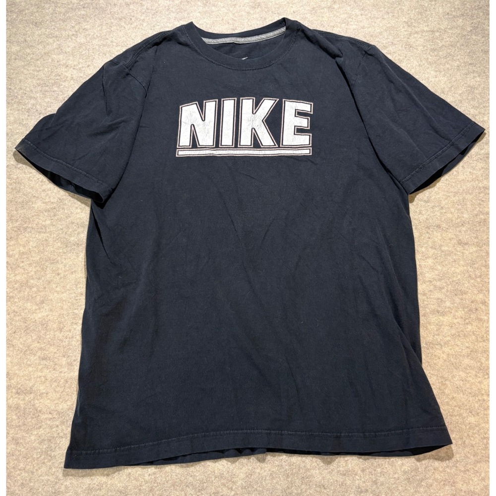 Nike Mens Graphic T-Shirt Black Short Sleeve Regular Fit Logo Tee Large